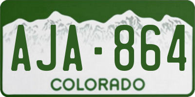 CO license plate AJA864