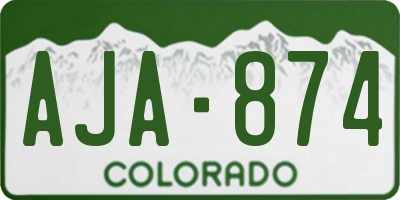 CO license plate AJA874