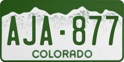 CO license plate AJA877