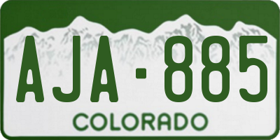 CO license plate AJA885