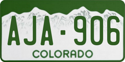CO license plate AJA906