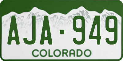 CO license plate AJA949