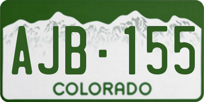 CO license plate AJB155
