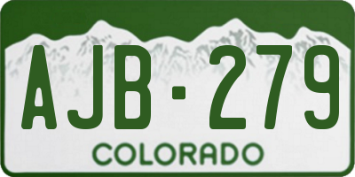 CO license plate AJB279