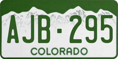 CO license plate AJB295