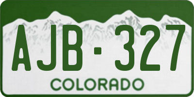 CO license plate AJB327
