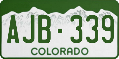 CO license plate AJB339