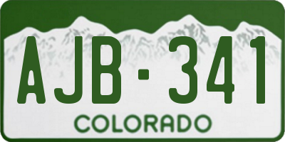 CO license plate AJB341