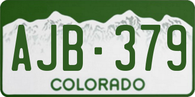 CO license plate AJB379