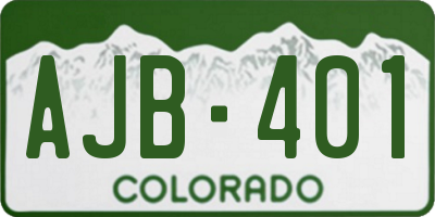 CO license plate AJB401