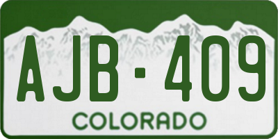 CO license plate AJB409