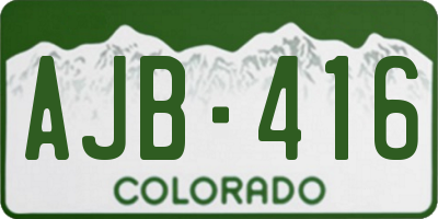 CO license plate AJB416