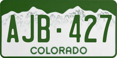 CO license plate AJB427