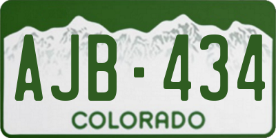 CO license plate AJB434