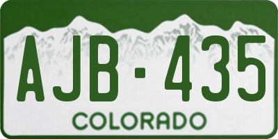 CO license plate AJB435