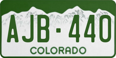 CO license plate AJB440
