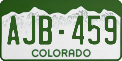 CO license plate AJB459