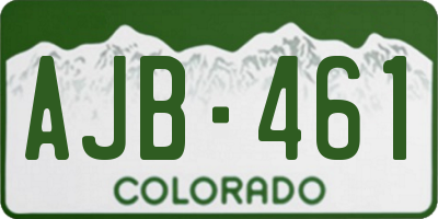 CO license plate AJB461