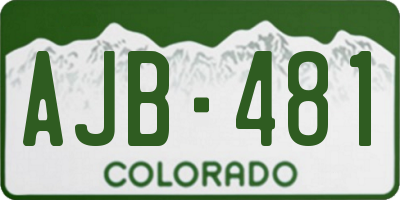 CO license plate AJB481