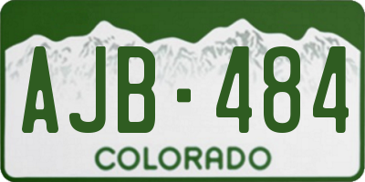 CO license plate AJB484