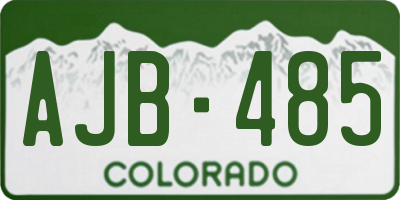 CO license plate AJB485