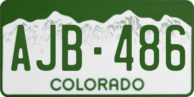 CO license plate AJB486
