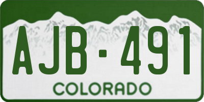 CO license plate AJB491