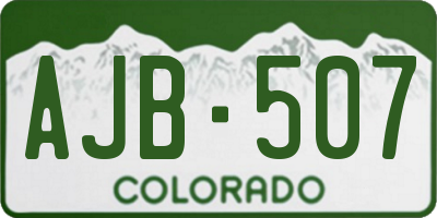CO license plate AJB507