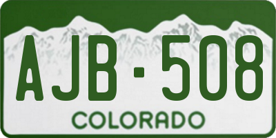 CO license plate AJB508