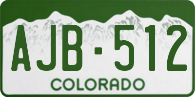 CO license plate AJB512