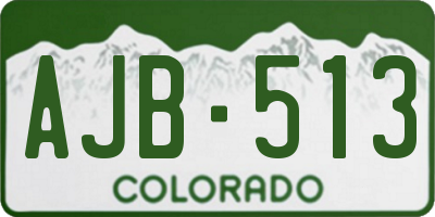 CO license plate AJB513