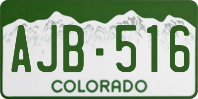 CO license plate AJB516