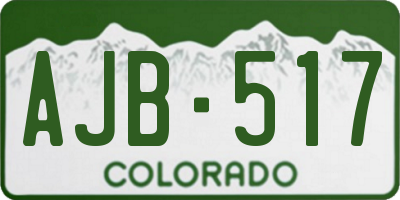 CO license plate AJB517
