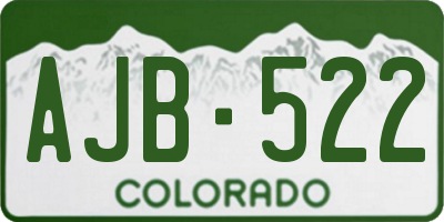 CO license plate AJB522