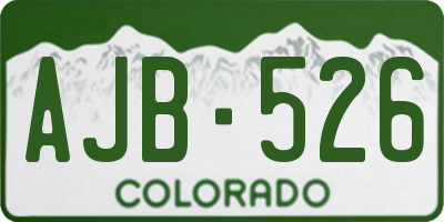 CO license plate AJB526
