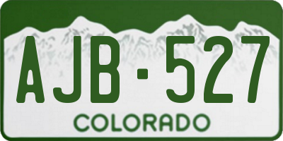 CO license plate AJB527