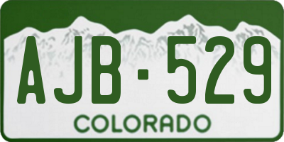 CO license plate AJB529