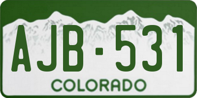 CO license plate AJB531