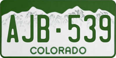 CO license plate AJB539