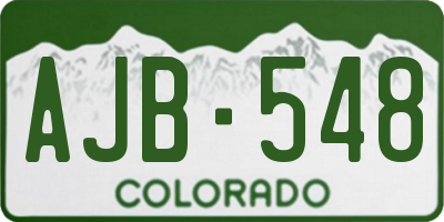 CO license plate AJB548