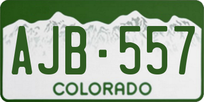 CO license plate AJB557