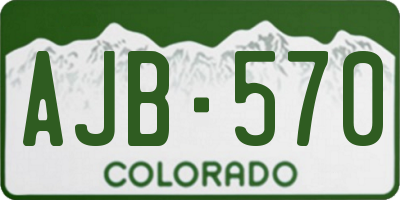 CO license plate AJB570
