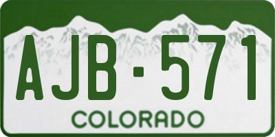 CO license plate AJB571