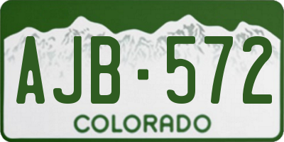 CO license plate AJB572