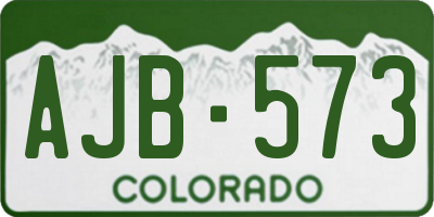 CO license plate AJB573