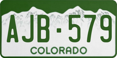 CO license plate AJB579