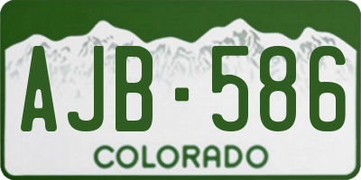 CO license plate AJB586