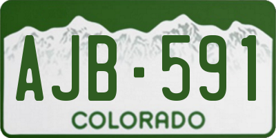 CO license plate AJB591
