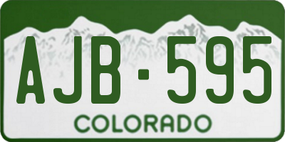 CO license plate AJB595