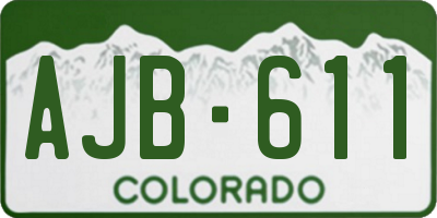 CO license plate AJB611